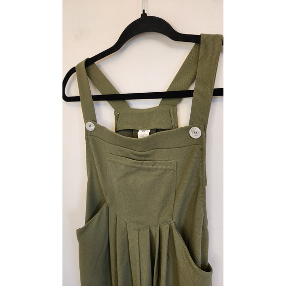 HALARA Wide Leg Casual Jogger Overalls Jumpsuit Adjustable XS Olive Green NWT - Picture 4 of 6